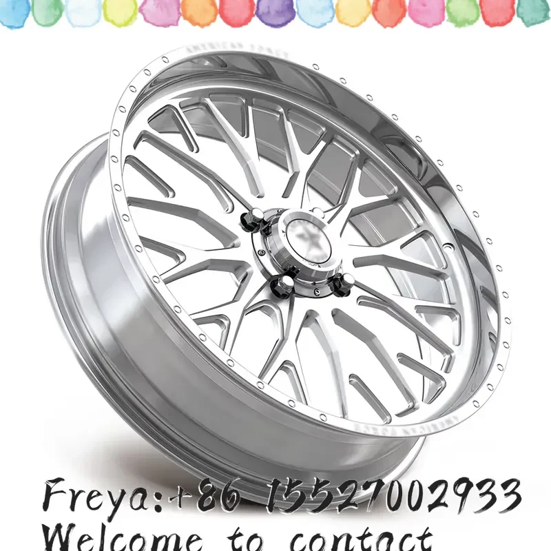 24 22 Inch 22x7 24x7 UTV ATV Forged Wheels Narrow Polished Split Multi Spoke 4x137 4x156 for Can Am Polaris Custom