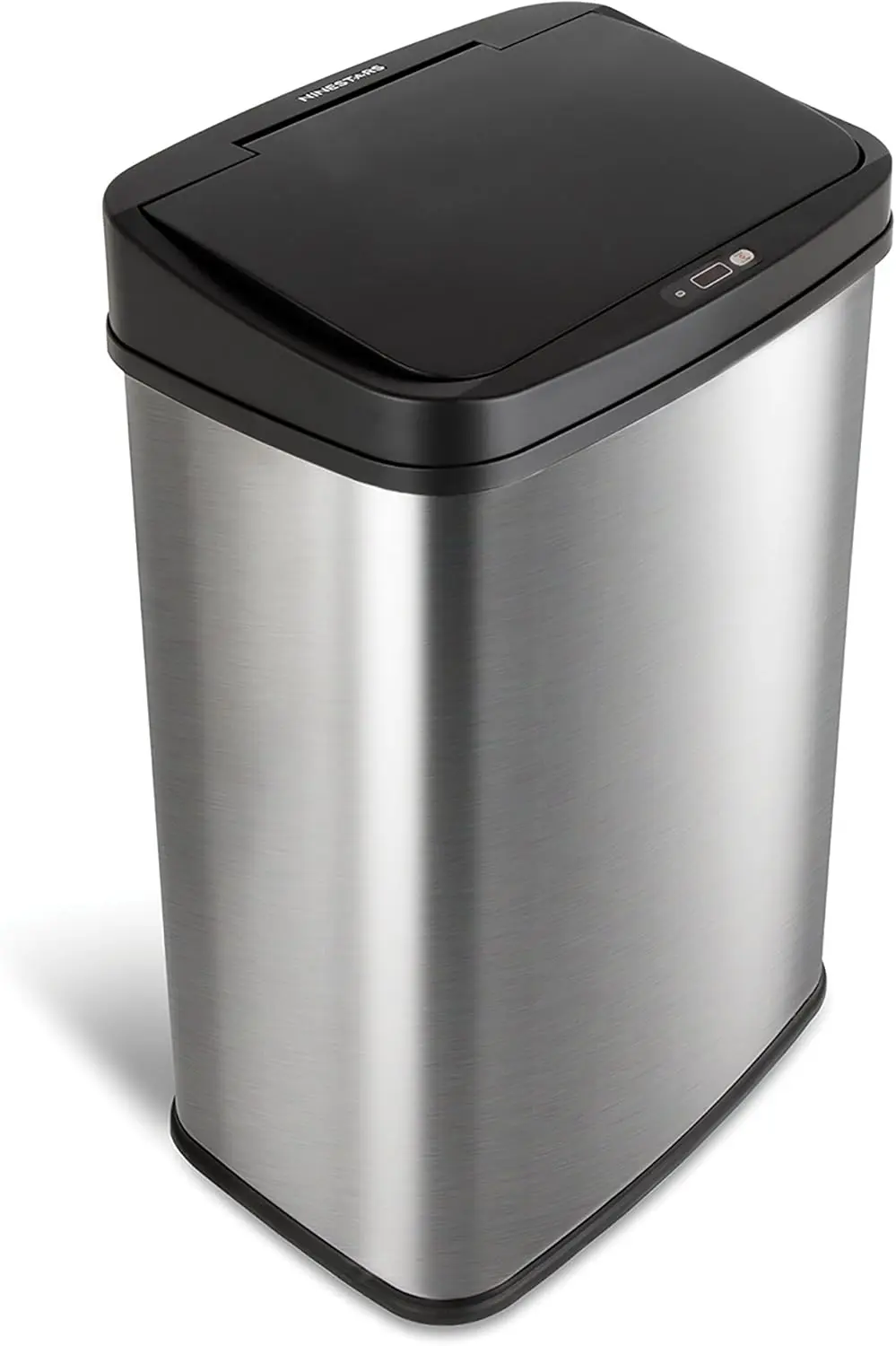 

13 Gallon Automatic Touchless Trash Can, 50L Motion Sensor Garbage Bin with Odor-Sealing Lid, Stainless Steel Black Trim