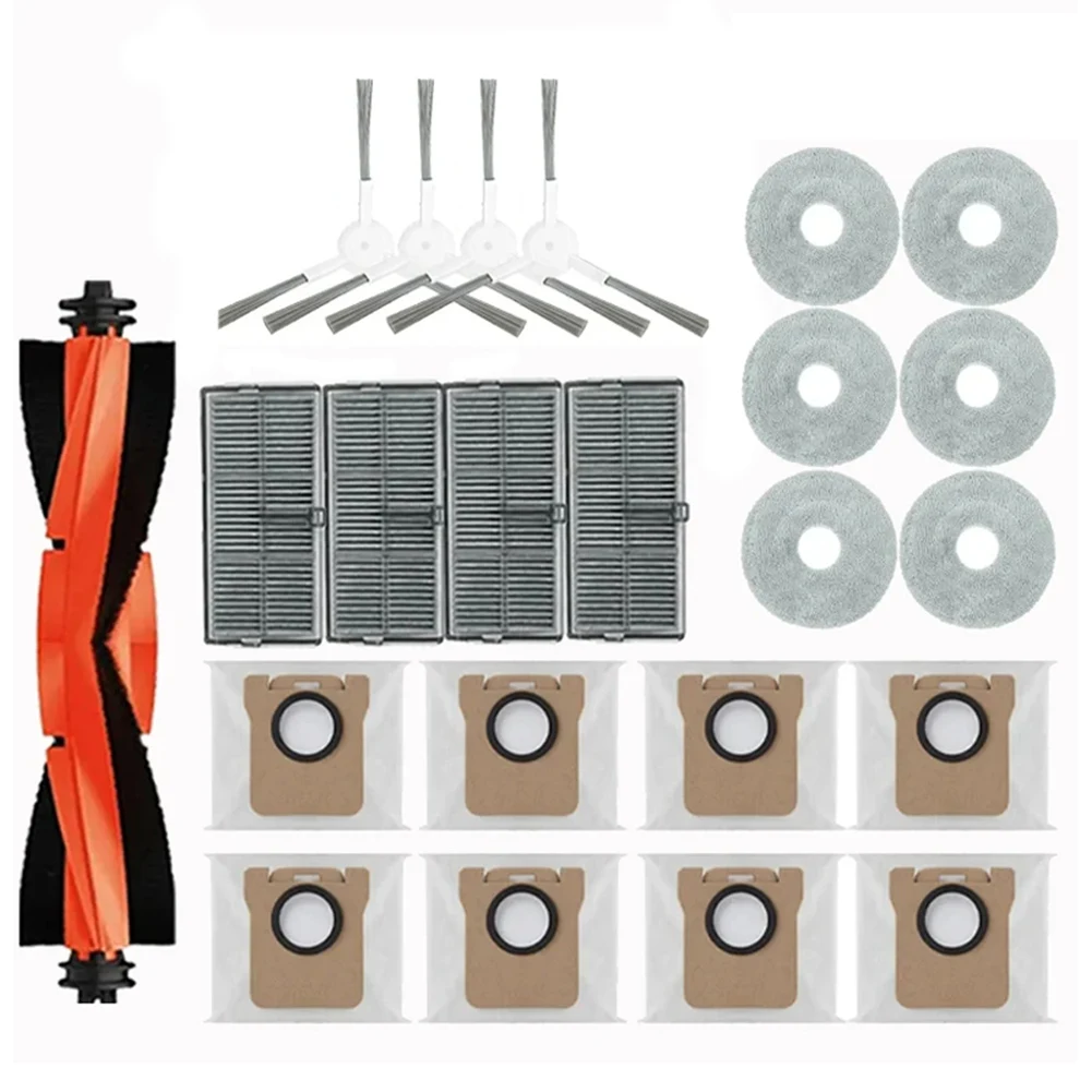 ABUD-For Xiaomi Mijia M30S D103CN روبوت فراغ قطع الغيار فرشاة جانبية رئيسية مرشحات Hepa ممسحة القماش أكياس الغبار الملحقات