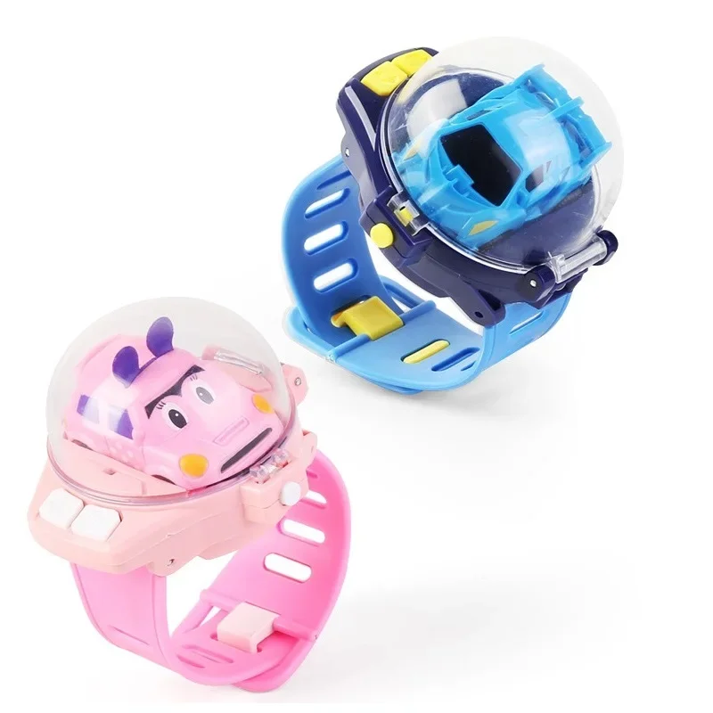 Mini RC Remote Control Car Children Cartoon  Watch Toys Electric Wrist Rechargeable Wrist Racing Cars Watch For Boys Girls Gift