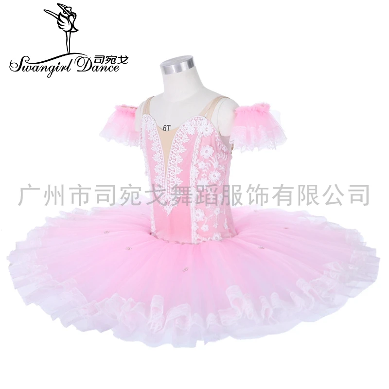 Junior pink classical ballet costume tutu girls professional stage costume for competiton women JY004C