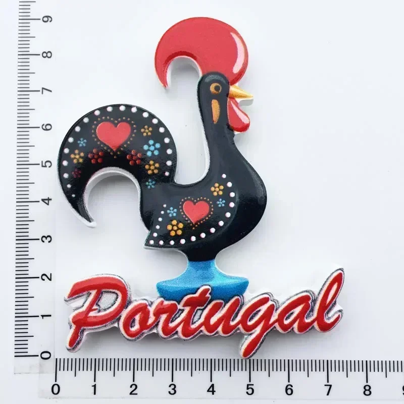 Portugal Fridge Magnets Tourist Souvenir Portuguese Cock Lisboa Tram Guitar Magnetic Refrigerator Sticker Collection Travel Gift