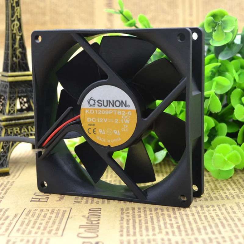 

KD1209PTB2-6 12V 2.1w 9cm 3-Wire Chassis Double Ball fan 9025 KD1209PTB2