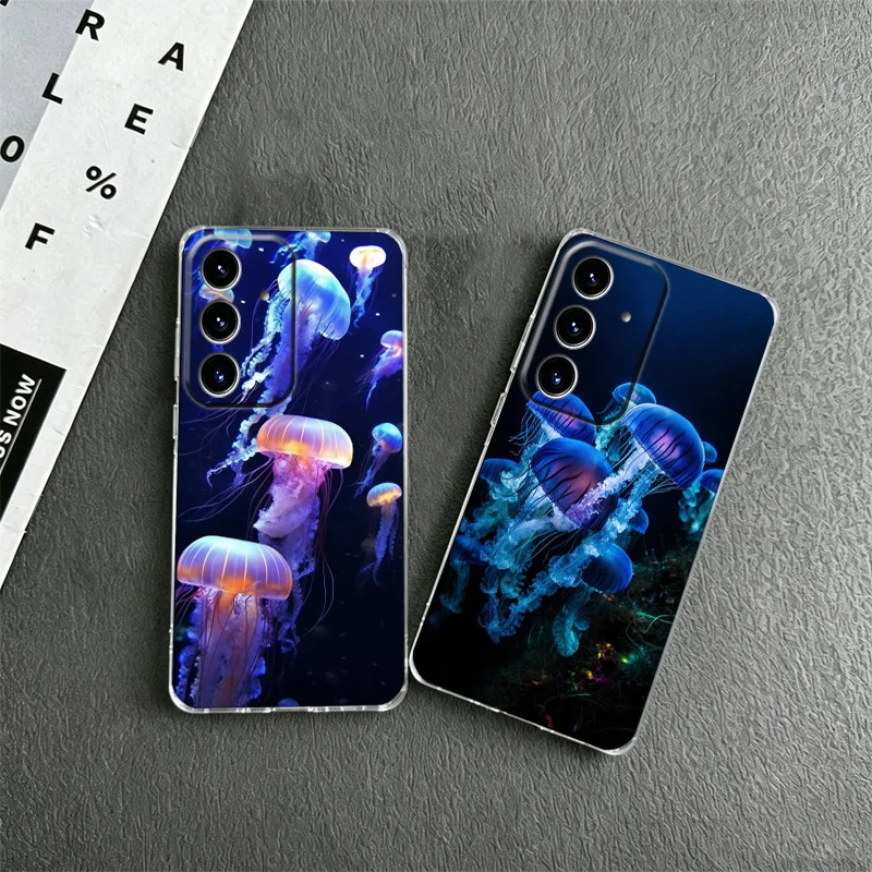 Magic Jellyfish Phone Case for Samsung A53 A52S A33 A32 A32 A22 A13 A12 Galaxy A04E A03S Core A02S A50S A51 A71 A73 A72 M02 M22