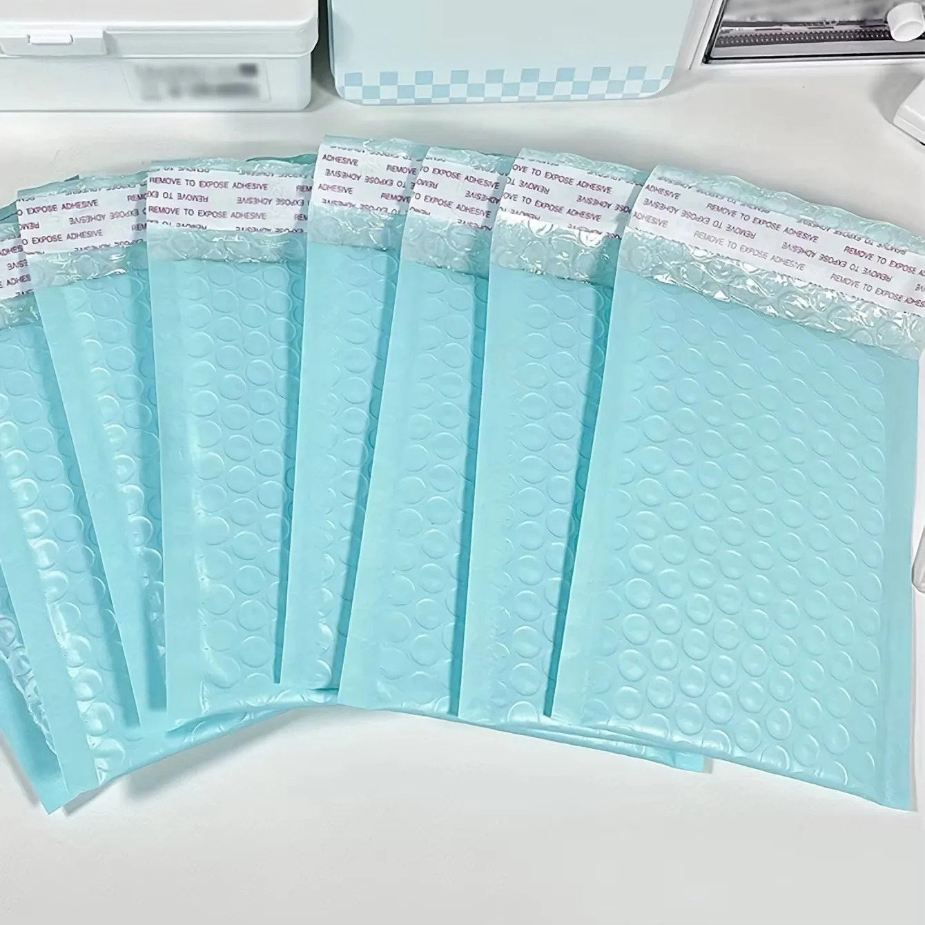 فقاعة الارسال 10 قطعة التعبئة والتغليف الذاتي لوازم الأعمال الصغيرة المغلفات المبطنة فقاعة المغلفات أكياس البريد #5