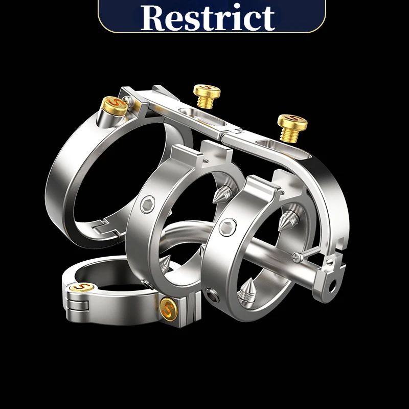 

Multifunctional Metal Chastity Cage Male Preventing Cheating Chastity Restraint Device with Urethral Catheter Cock Ring Sex Toys