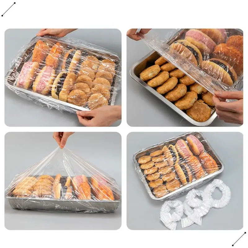 Disposable Food Covered With Plastic Bags Food-Grade Fruit And Vegetable Storage Bag Elastic Plastic Bag