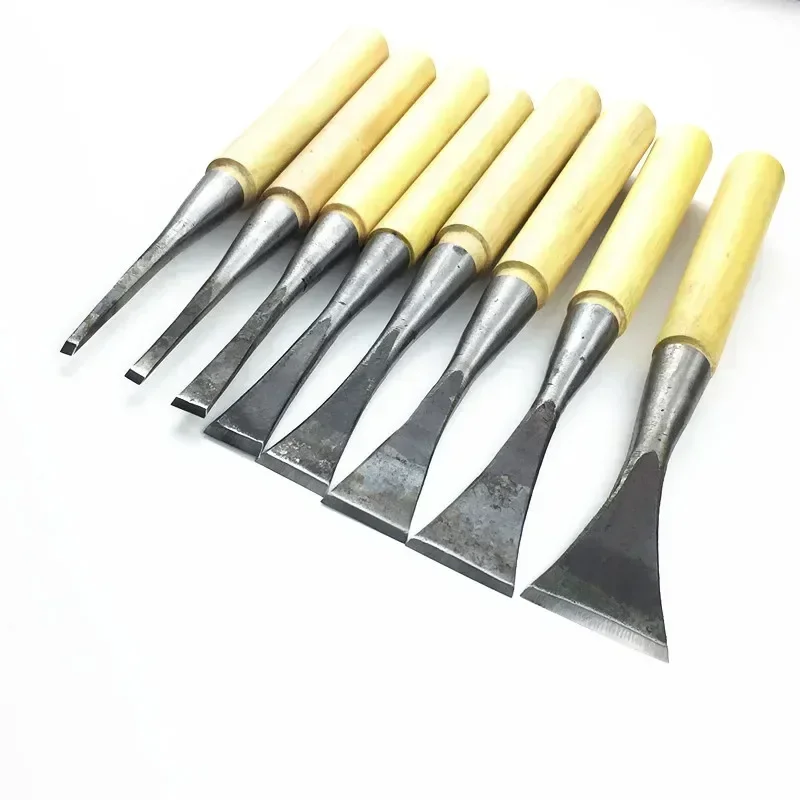 Picture 3: 1pc 5mm-50mm Wood Carving Hand Chisel Tool Professional Woodworking Carpentry Gouges Wood Carving Chisels with Wood Handles