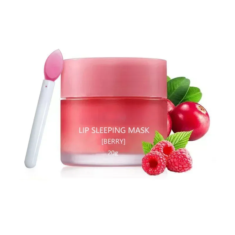 เกาหลีใต้ Lip Sleep Mask Night Sleep Maintenance Moisturizing Lip Gloss Bleach Cream Nourishing Lip Care สตรอเบอร์รี่