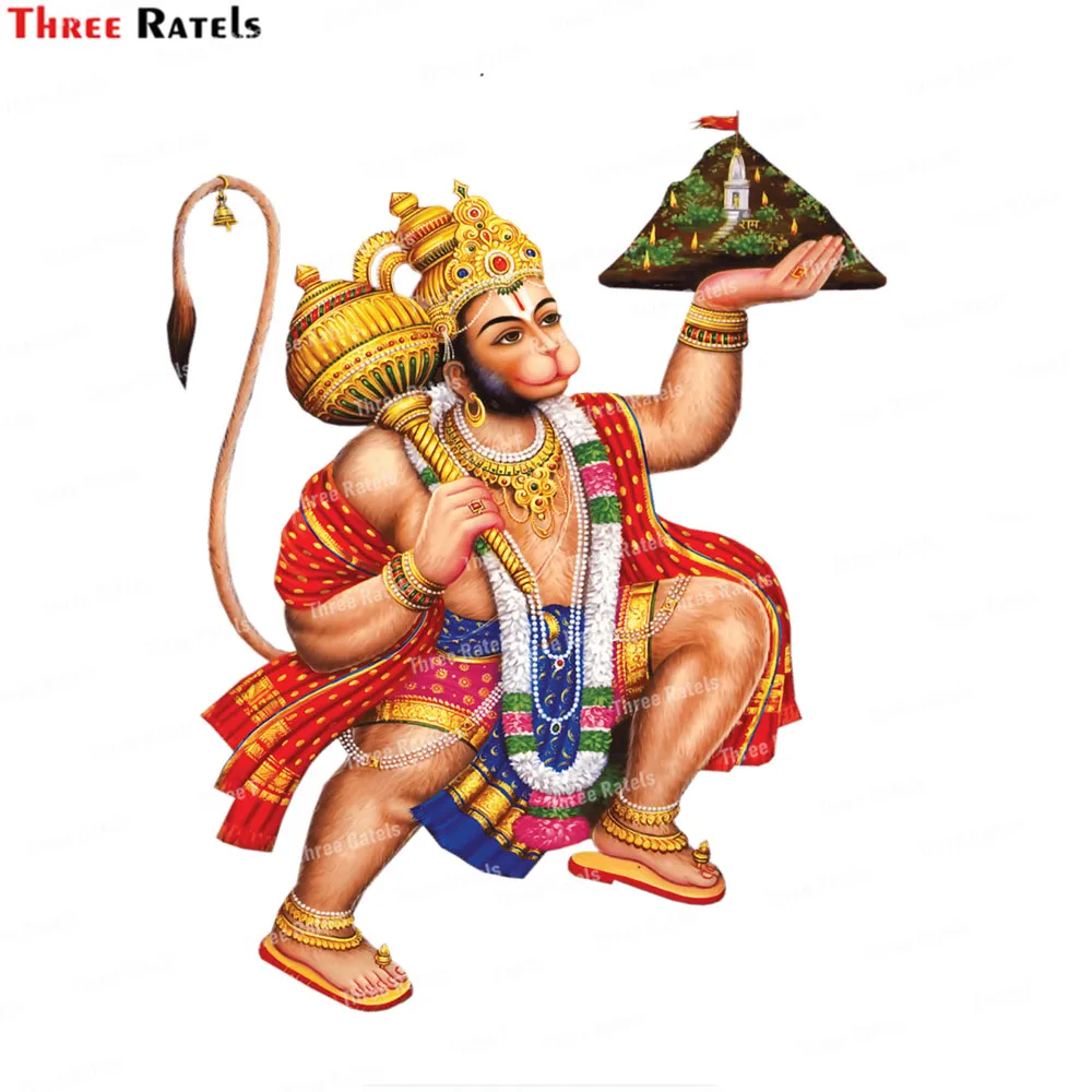 Three Ratels K477 God Panchmukhi Hanuman Stickers And Decals For Laptop Luggage Skateboard Decoration