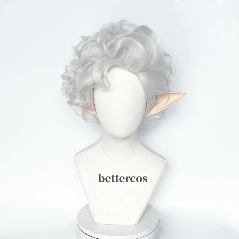 Astarion Cosplay Wig Vampire Cosplay Wig Silver White Hair Heat Resistant Synthetic Hair Wigs