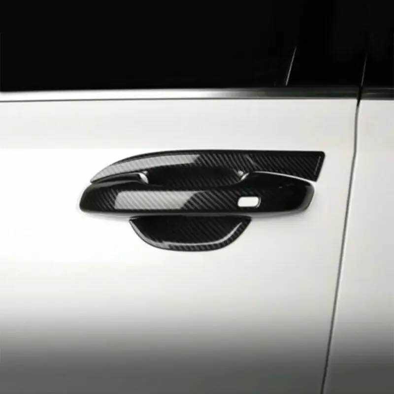 For Kia Sorento MQ4 2020 2021 2022 2023 Car Carbon Fiber Exterior Door Handle Bowl Moulding Cover Trim Sticker Decor Accessories