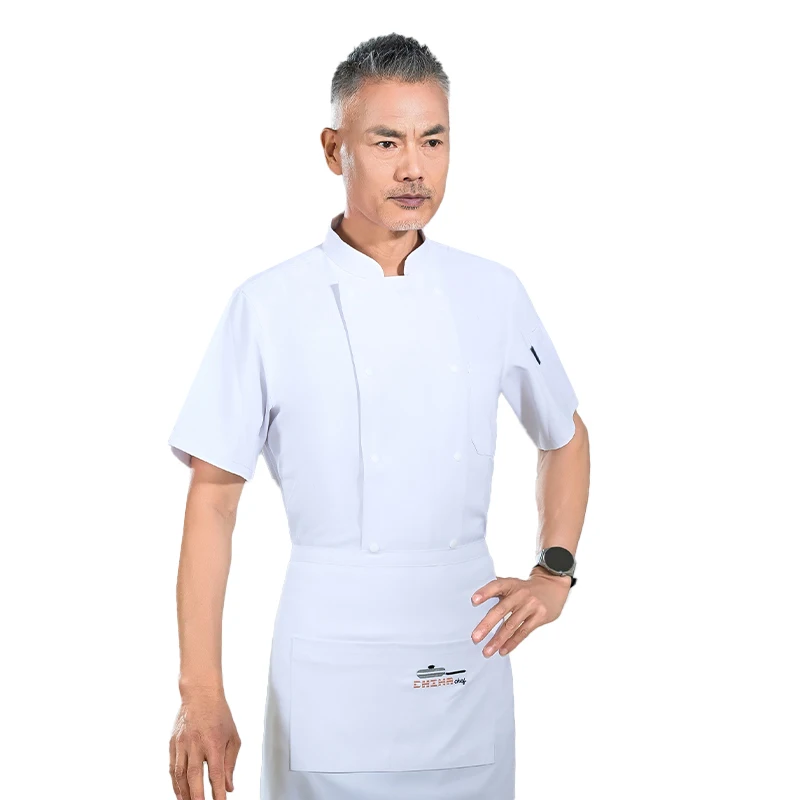 

Bakery Cafe Waiter Working Clothes Professional Chef's Shirt Hotel Restaurant Kitchen Coats Pizza Cook Uniform Cooking Jacket