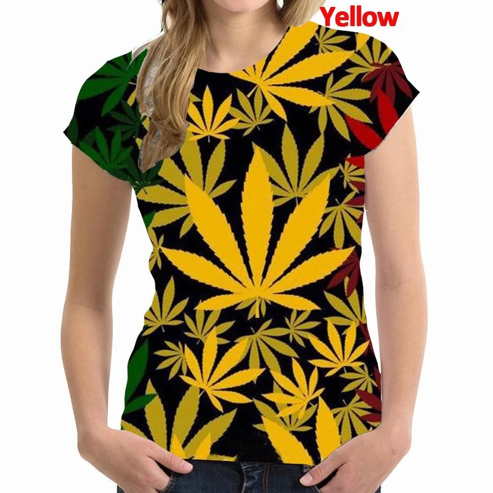 Camiseta de manga corta para hombre y mujer, camisa con estampado de hojas en 3d, talla grande 2XS-6XL, nuevo estilo a la moda