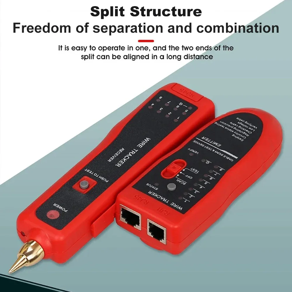 Kebidumei إيثرنت LAN شبكة كابل تستر RJ45 RJ11 LAN خط تستر مكتشف سلك الهاتف المقتفي استقبال أداة الشبكة إصلاح