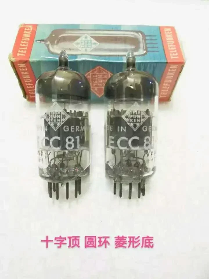 The new Telefunken ECC81 tube is a diamond-shaped bottom of the American ECC801S 12AT7 6201 5965