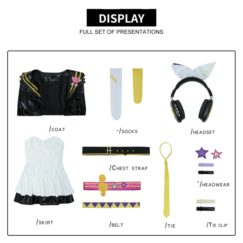 Gioco Muse Dash Cosplay Kagaminee Rin Len Costume Cosplay Giacca Gonna Parrucca Abiti Ragazze Ragazzi Halloween SetY^0!