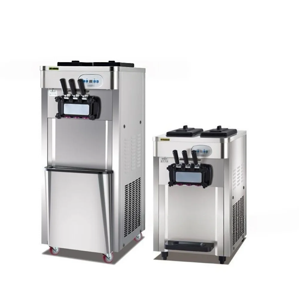 Icecream Machine 20-28L/H 3 Flavor Automatic Ice Cream Making Maker Soft Serve Commercial Ice Cream Machine for Business Price