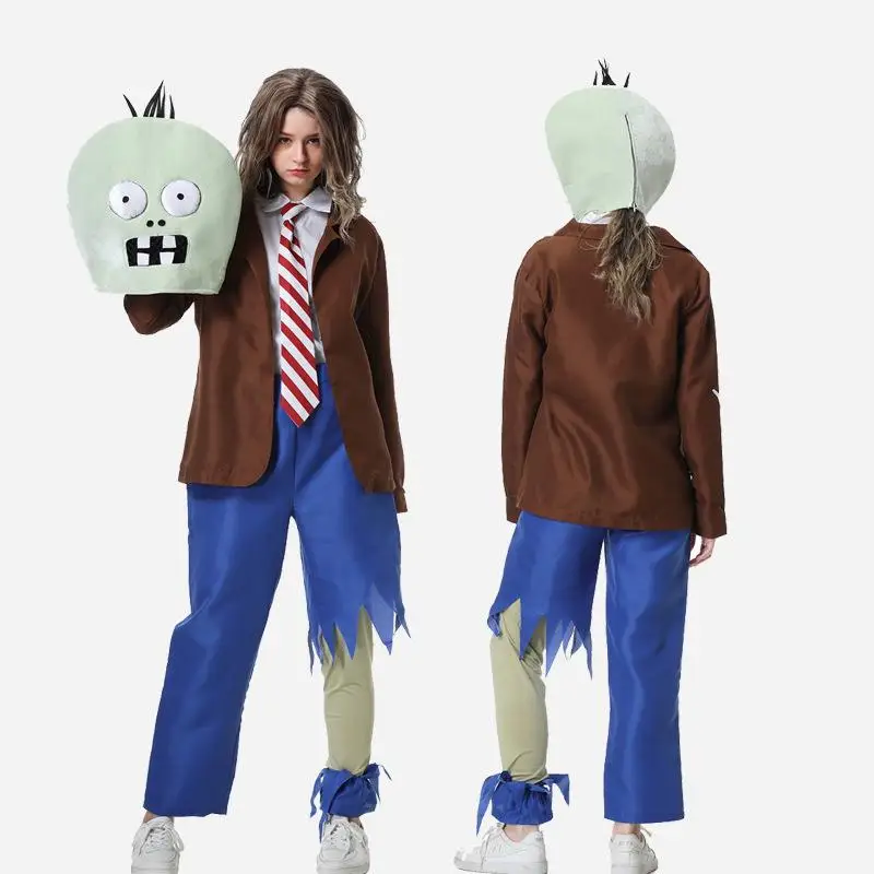 أزياء الهالوين نبات زومبي كارتونية للبالغين والأطفال، ملابس أداء المسرح، ملابس نسائية تقليدية عرقية