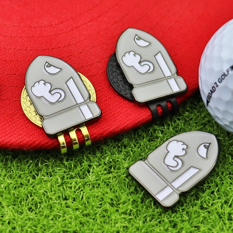 New Golf Ball Marker Hat Clip Metal Has Clip Creative cartoon Cannonball Position Mark