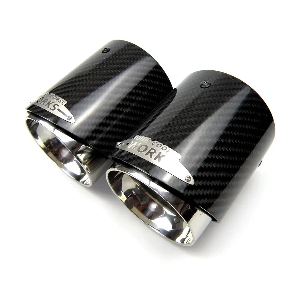 Mini JCW Carbon Fiber Exhaust Tip Muffler Tips Fit for Mini Cooper F54 F55 F56 F57 F60 R55/R56/R57/R58 Cooper S Tail Pipe Tip