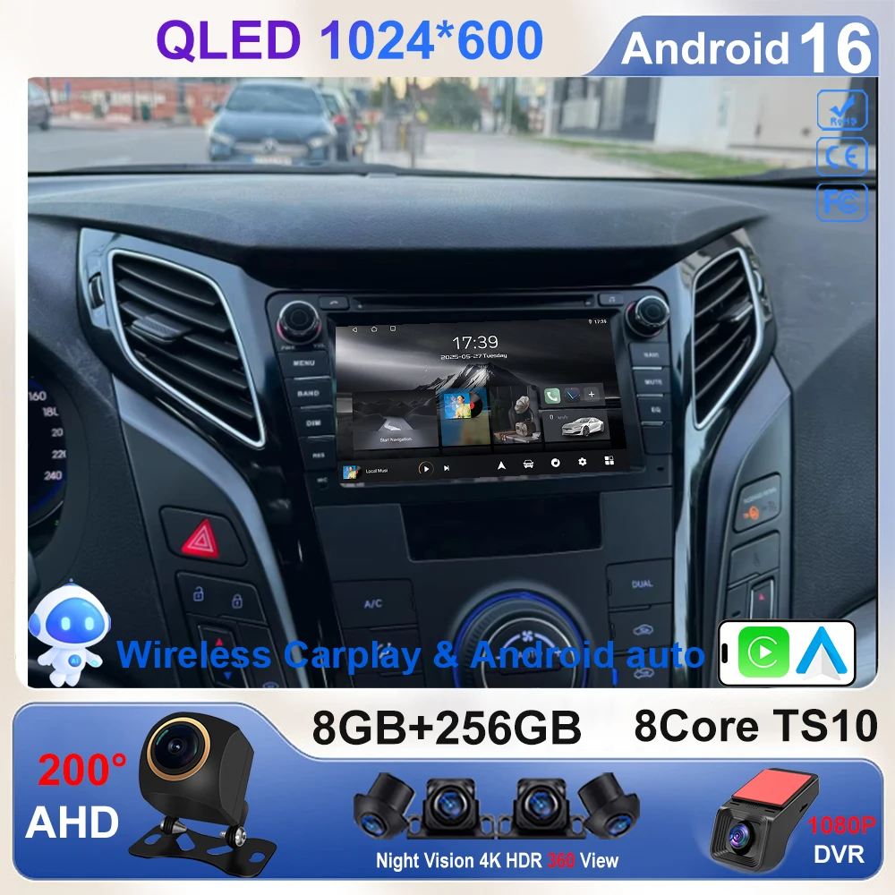 Car Radio For Hyundai I40 2011 2012 2013 2014 - 2019 Android Carplay 4G Automotiva Stereo Multimedia Navigation Bluetooth WIFI