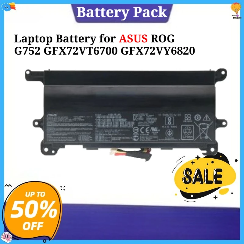 

A32N1511 Laptop Battery for ASUS ROG G752 GFX72VT6700 GFX72VY6820 G752V G752VL G752VT G752VM G752VY G752VS GFX72J 2A Battery