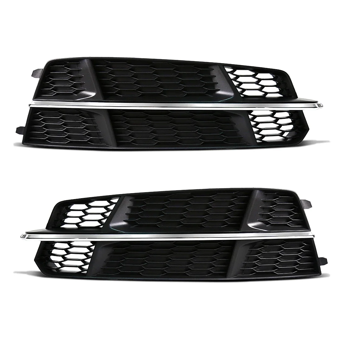 2 Stuks Auto Voorbumper Licht Cover Voor Audi A6 C7 A6L S-Lijn 2015 2016 2017 2018 Mistlamp honingraat Hex Grill 4G 0807681 EEN