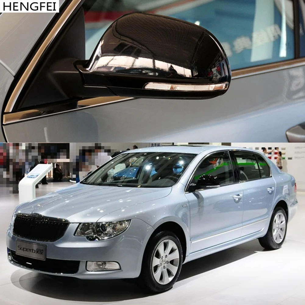 Auto Rearview Mirror Cover Reverse Mirror Housing Shell Case for Skoda Superb Octavia 2008-2014