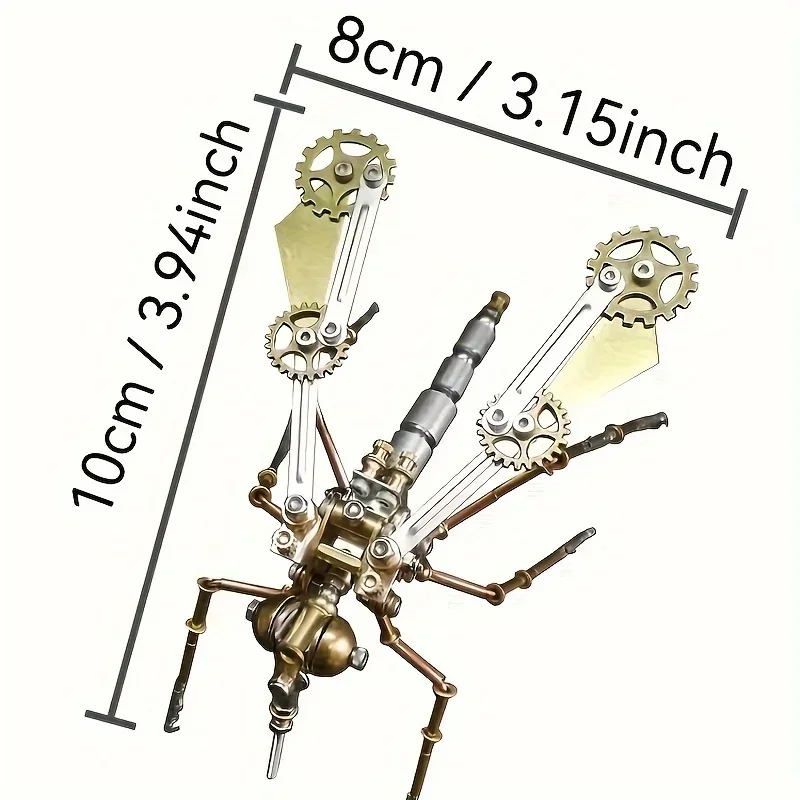 Steampunk Mechanical Mosquito Model Set - DIY Metal Puzzles, perfect for birthday or Christmas gifts