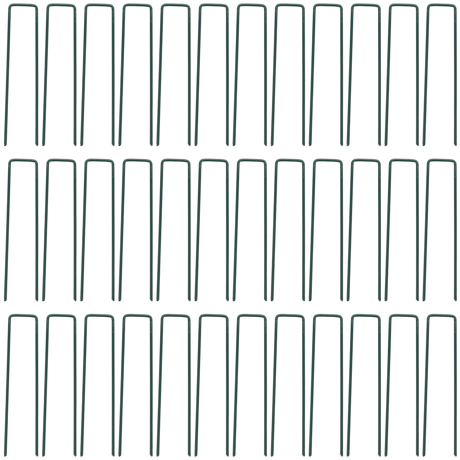 

50 Pcs Lawn Fixed Ground Nail U-Shaped Garden Stakes Nails Pegs Fixing U-type Stainless Steel