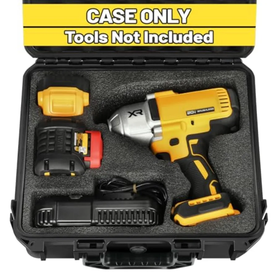 

Case for Dewalt Impact and Torque Wrench - Waterproof Hard Tool Box for Dewalt Set Power Tool Combo Kit Bag for Atomic 20V 2/1