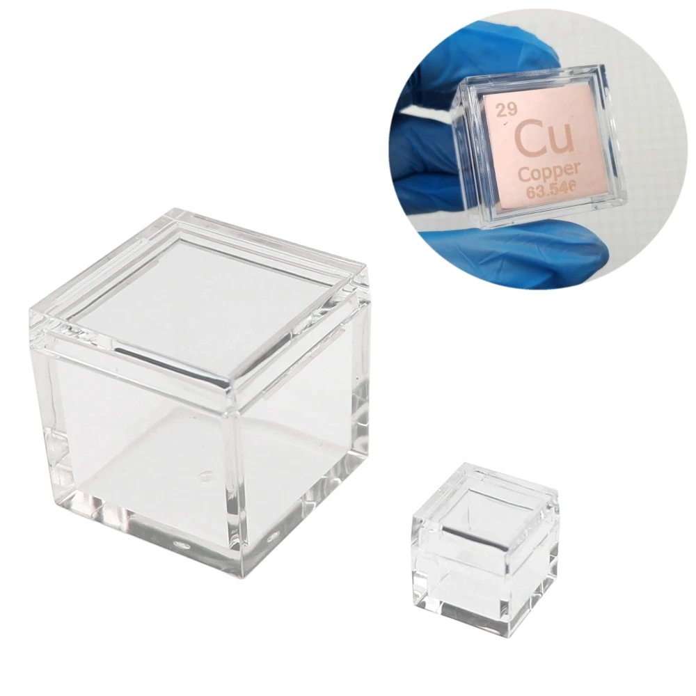 10PCS/Set Acrylic Cases For Element Cube Cube Shape Clear Boxes Collection Storage For 10MM 25.4MM Element Cubes
