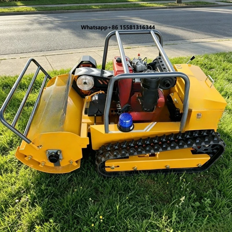 Hot Sale Remote Control Grass Mower 1000mm 1200mm Crawler Drive Grass Cutter for Garden