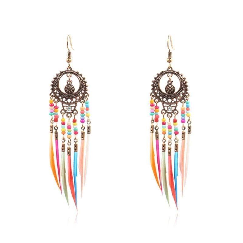 Multipurpose Elegant Styles Pluming Fringe Earrings Comfortable All Day Casual Wear Jewelry Accessories Daily Use