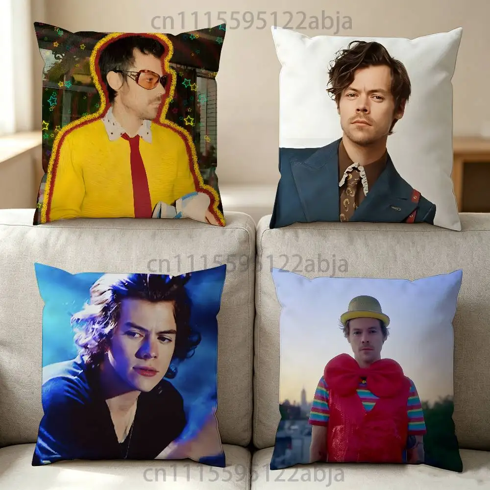 H-Harry Styles Throw Pillow Case 50x50cm DIY Square Pillowcase Square Office Cushion Cover