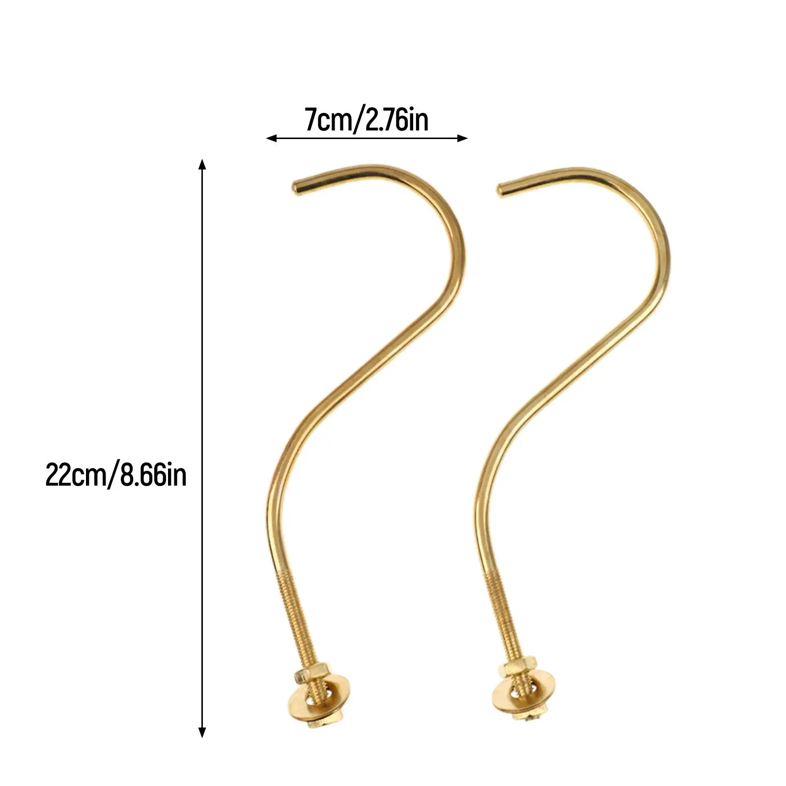 

Billiards Table Brass Hook Easy Install Cue Rack Edge Holder Pool Cue Accessory for Home Recreation Table