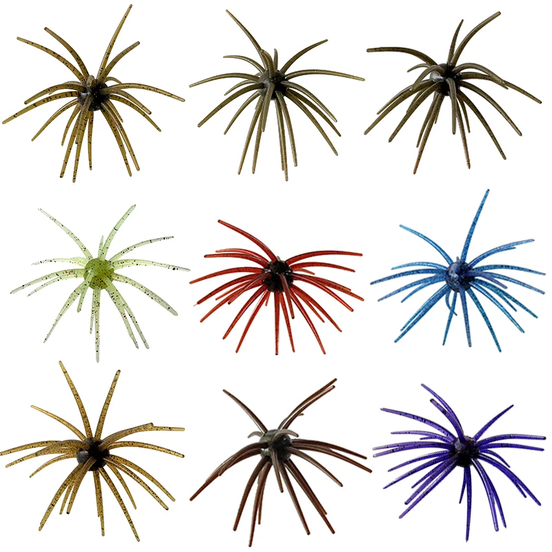 2PCS Floating Sea Urchin Soft Lures, Bionic Soft Baits, TPE Material Fishing Lures for Saltwater Fishing, Commercial Pon