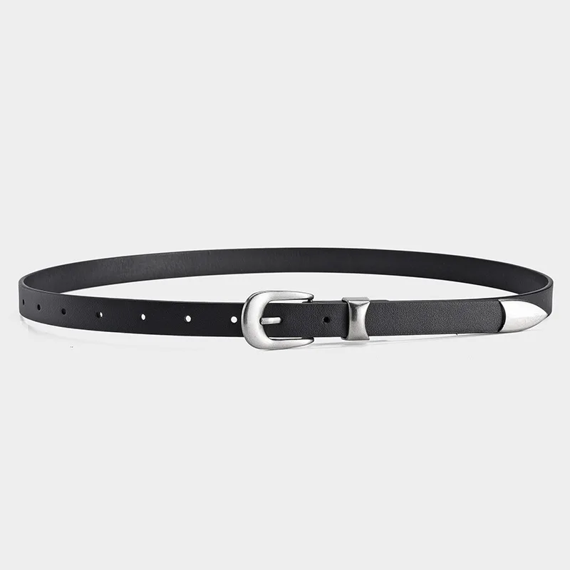 Fashionable Set of Korean-Style Trendy Unique Hip-Hop Belts  High-End Korean-Style Instagram-Inspired Black Women’s Belts