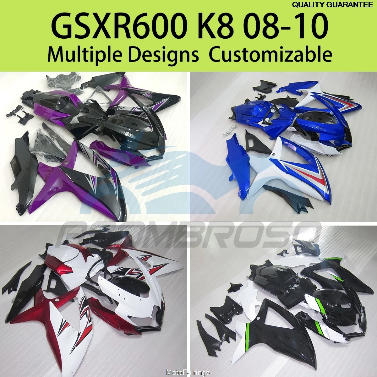 Fit GSXR600 GSXR750 2008 2009 2010 Prime FairingKit for SUZUKI GSXR 600 750 K8 08 09 10 Motorcycle Customized Fairings