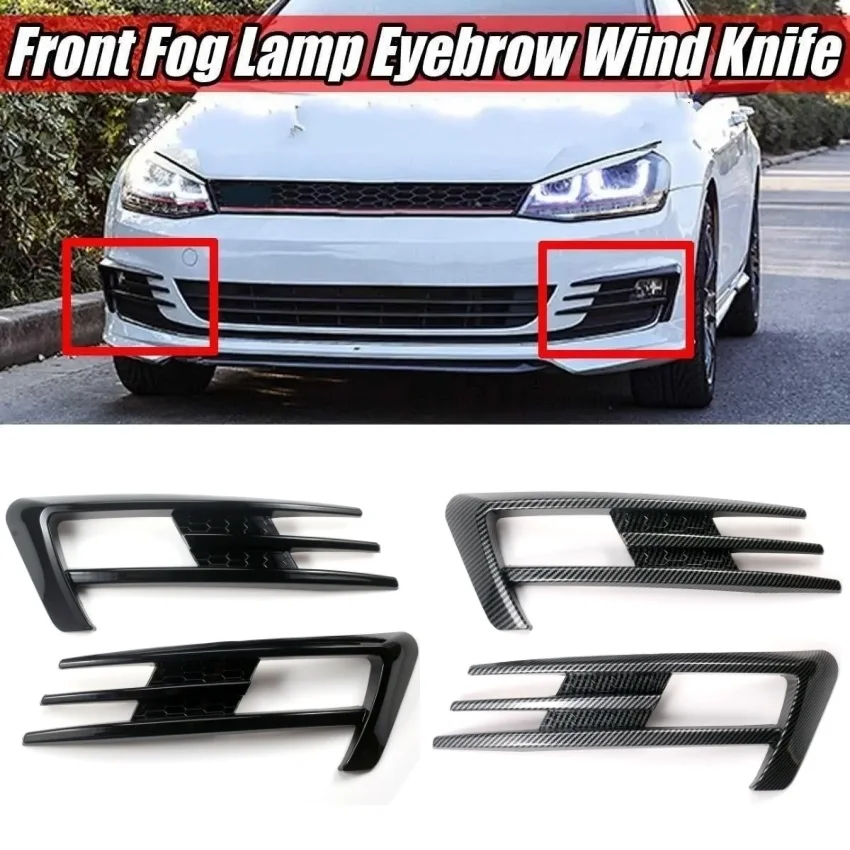 Paar Auto-Nebelscheinwerfer-Kühlergrill für VW Golf 7 MK7 GTI 2014 2015 2016 2017, Nebelscheinwerfer, unterer Stoßstangengrill
