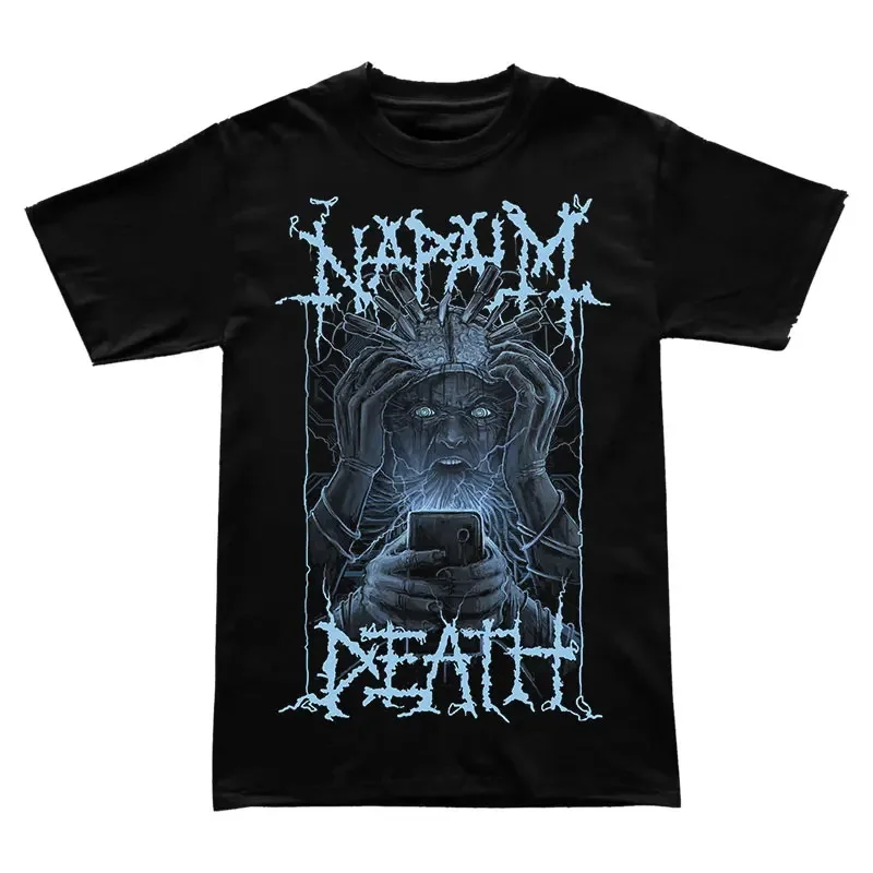 Napalm Death Grindcore Heavy Metal T-Shirt Men Women 100% Cotton Plus Size Printed Oversized O-Neck Streetwear Unisex Tees