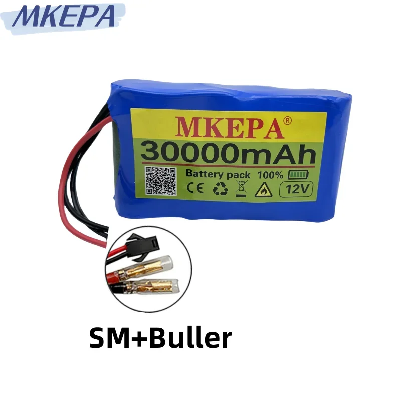 MKEPA 4S1P 12.8V 30000mAh 32700 LiFePO4 Battery Pack with 4S 40A Balanced BMS for Electric Boat, 12V Uninterrupted Power Supply