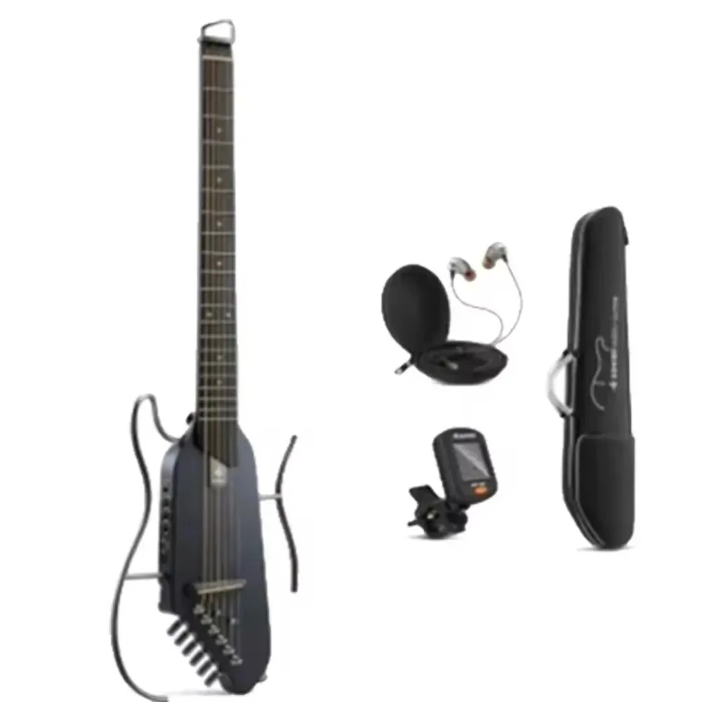 HUSH I Silent Mini Travel Guitar Quiet Practice,Donner HUSH X Portable Headless Mute Smart Electric Guitar, Prices not tax