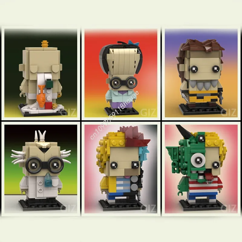 

1146pcs MOC Brickheadz Garbage Pail BricKidz 6 Pack 5 Model Building Blocks Christmas Gifts Construction Idea Toy Brick