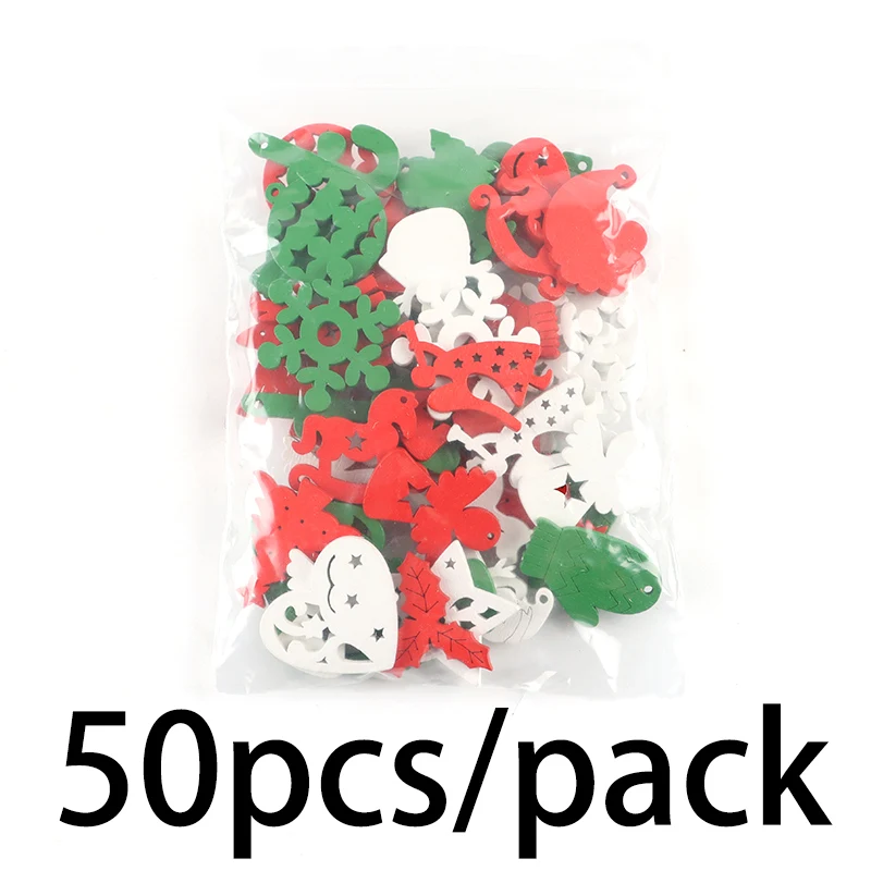 Fotografia 6: (50 Peças/pacote) Decoração de 1,5-3,3 cm para Combinar e Criar Ambientes Festivos para Celebrar o Natal