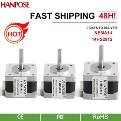 HANPOSE 3pcs  Stepper Motor 14HS2812 Nema 14 0.15N.m 1.2A 35mm for CNC  Nema14 Stepper Motor