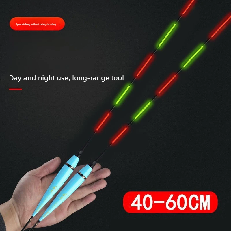 Night Fishing Float Electronic Glow Drift, Day Night Dual Use, Extra Bold Big Fish Float for Long Distance Casting Rock Fishing