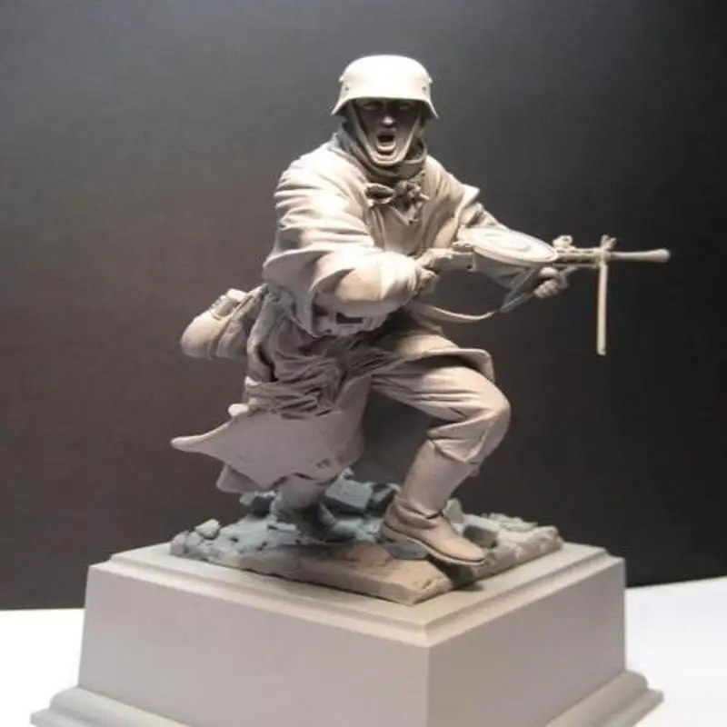 

1/16 Resin Character Soldier Model Kit Wwii Sixth Army Combat Soldier Gk Handmade White Model Unsessed And Unpainted Toy