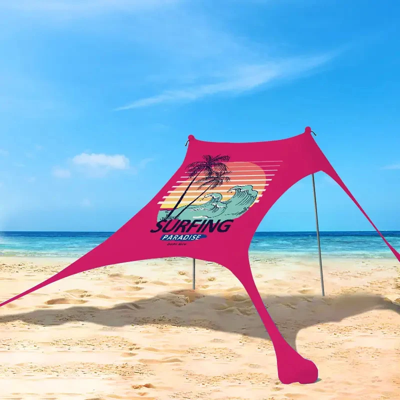 Lightweight Custom Adjustable Single Layer Portable Beach Tent Umbrella for Sun Shade and Travel Shelter Outdoor Use